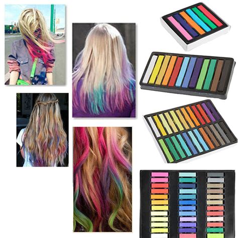 Hair Chalk Dye Temporary Non Toxic 6 12 24 36 Colors