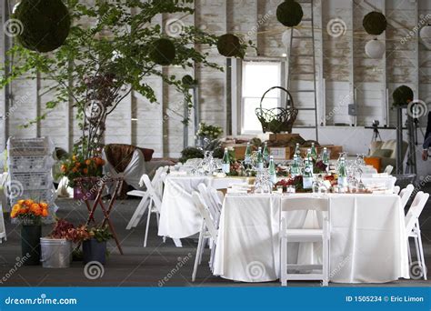 Dining Table Set For A Wedding Or Corporate Event Stock Photo Image