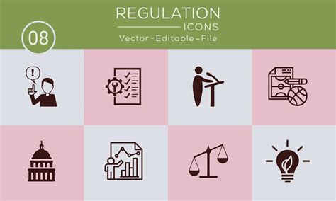 Regulation Simple Concept Icons Set Contains Such Icons Compliance