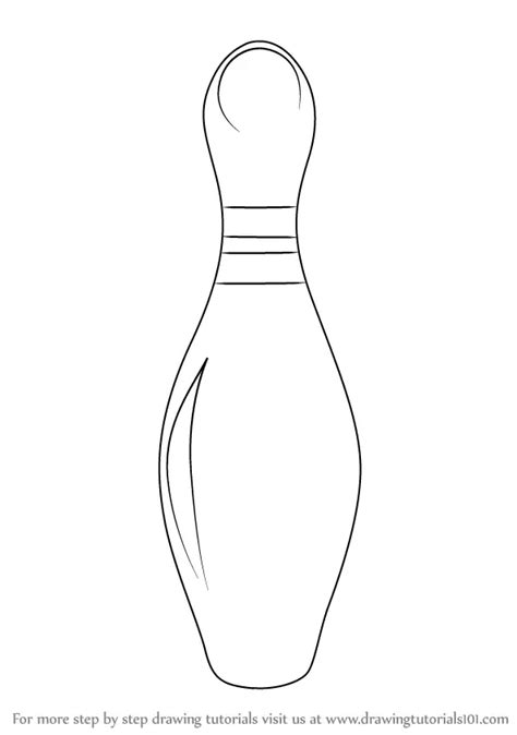 Learn How To Draw A Bowling Pin Other Sports Step By Step Drawing