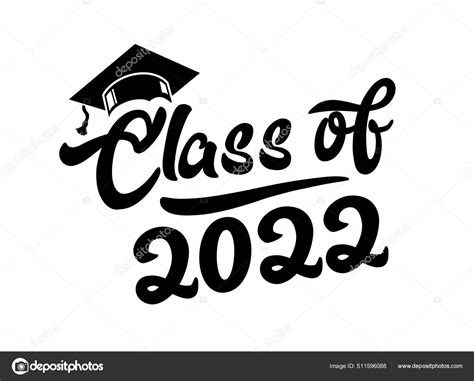 Lettering Class 2022 Greeting Invitation Card Text Graduation Design