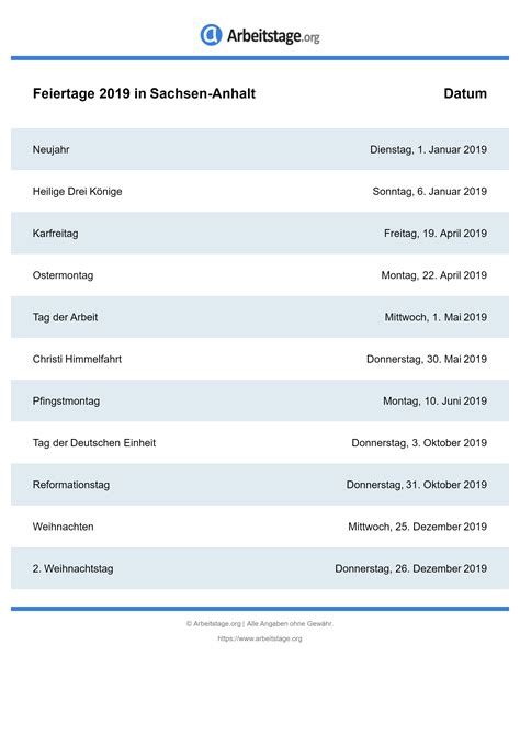 Alle feiertage 2021 im überblick. Gesetzliche Feiertage Sachsen-Anhalt 2019, 2020, 2021