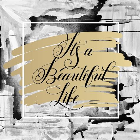 Premium Vector Its A Beautiful Life Positive Hand Lettering