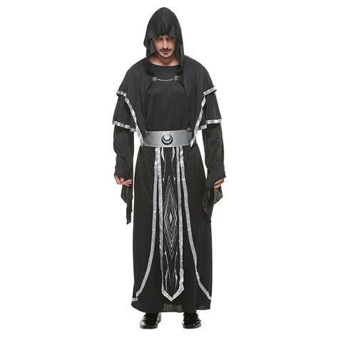 Buy Men Wizard Sorcerer Medieval Warlock Halloween Costume Priest Robe
