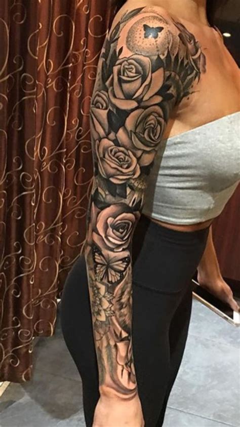 Popular Sleeve Tattoos For Women In Tatoeage Idee N Mouwtatoeages Tatoeage Vrouwelijke