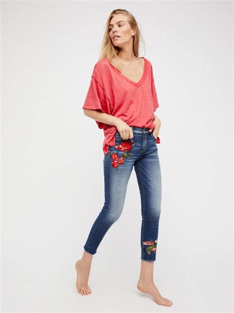 15 Embroidered Jeans For Spring That Will Have You Putting Flowers On