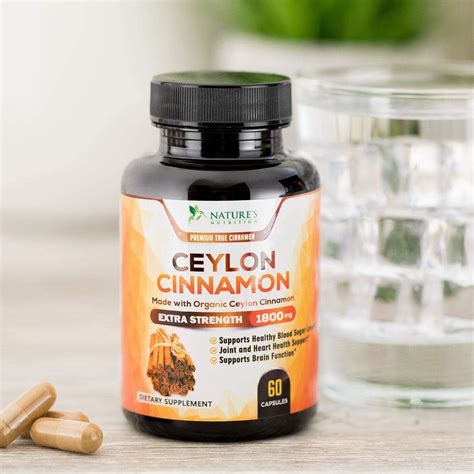 Certified Organic Ceylon Cinnamon Standardized 1800mg Organic Sri