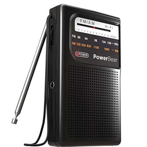 Powerbear Am Fm Portable Radio Battery Operated Long Range Handheld