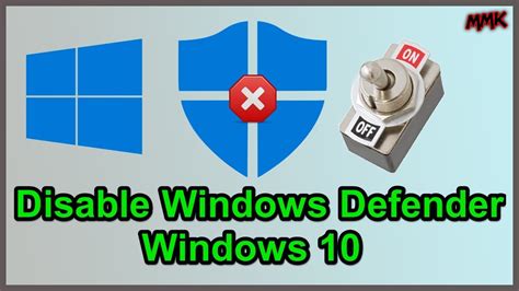 Disable Windows Defender On Windows 10 Turn Off Antivirus Youtube