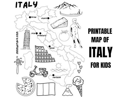 Printable Map Of Italy For Kids Mom In Italy