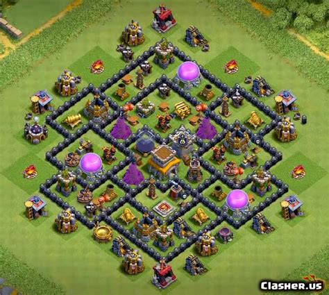 Clash Of Clans Th8 Base - [Town Hall 8] TH8 War/Trophy base #109 [With Link] [6-2020] - War Base