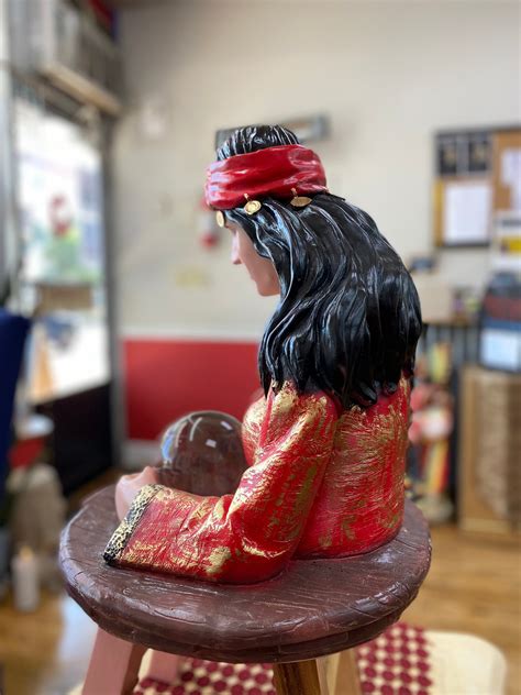 Hand Sculpted Red Gypsy Fortune Teller Statue Gitana 18 - Etsy