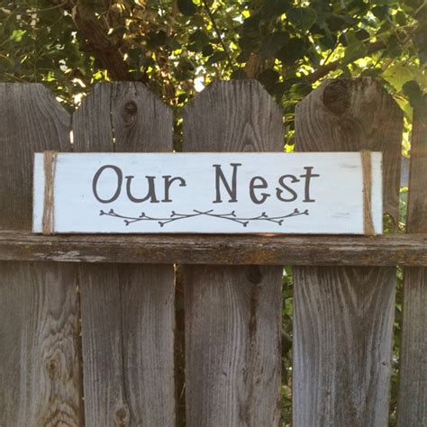 Our Nest Sign Rustic Wood Sign Rustic Wall Decor Wood Sign