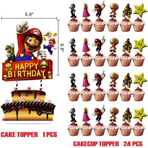 Super Mario Party Supplies Super Mario Birthday Decorations Includes