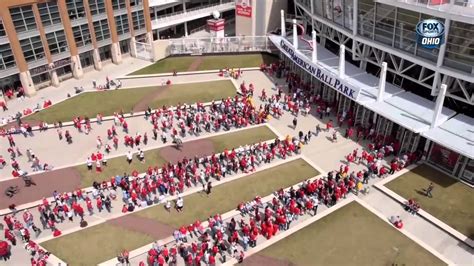 • stream all your favorite sports: Cincinnati Reds Opening Day With Fox Sports Ohio | Aerial ...