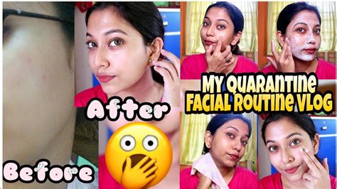 Vlog My Quarantine Facial Clean Upget Instant Brightness Using
