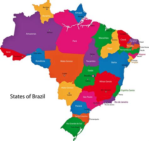 Brazil Map Of Regions And Provinces OrangeSmile Com
