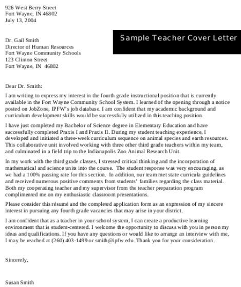 Take a look at the teacher cover letter sample below to see how we presented the individual as an ideal candidate for the job, despite having no experience in teaching. Elementary Math Teacher Cover Letter Sample | Printable ...