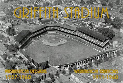 Washington Dc Historic Griffith Stadium Redskins Senators Framed Print