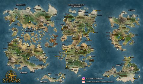 Commissioned Fantasy World Map 2 Sylvar By Devynnhageman On Deviantart