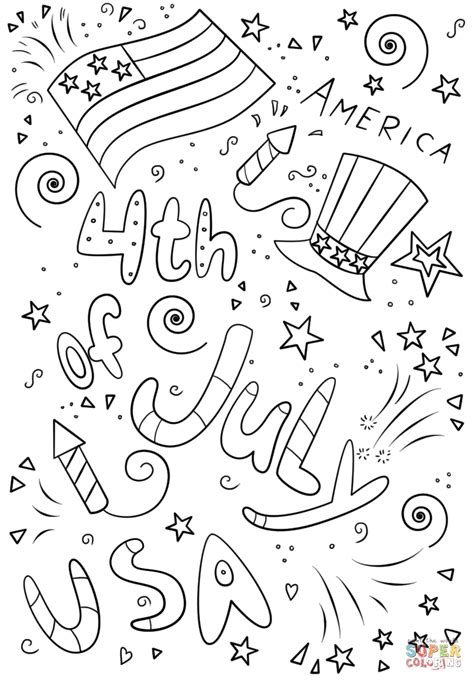 Free Printable Coloring Pages 4th Of July Printable Templates