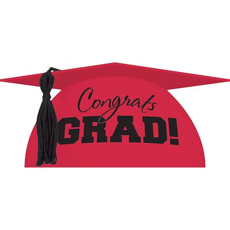 Red Graduation Cap Cake Topper 5in X 3in Party City