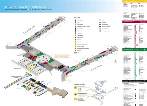 Indianapolis Airport Terminal Map Indianapolis