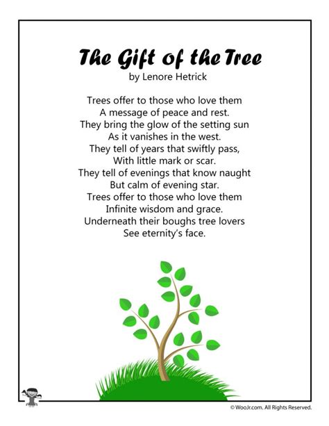 Arbor Day Poems For Kids Woo Jr Kids Activities Childrens Publishing