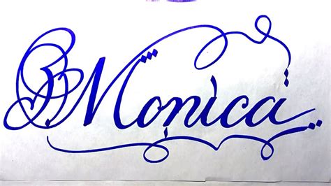 Monica Name Signature Calligraphy Status Moderncalligraphy Cursive