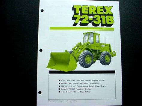 Terex 72 31b And 72 51b Wheel Loader Literature Ebay