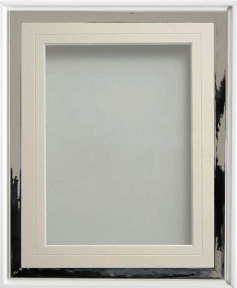 Sanderson White 14x11 Frame With Ivory V Groove Mount Cut For Image