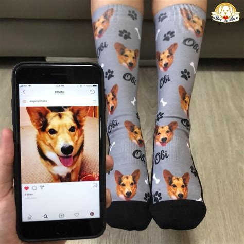 We create fun and beautiful socks with your pet's face on it. Custom Dog Socks (Best Seller) | Dog socks, Dog gifts, Dog ...
