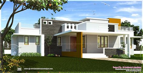 Single Floor Contemporary House Design Kerala Home Design And Floor