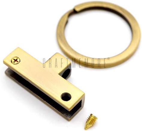 Craftmemore 2pcs 1 Inch Key Fob Hardware With Split Key Ring Holder