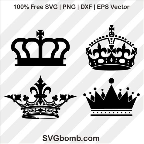Crown Set Clip Art SVG Cutting File – SVGBOMB