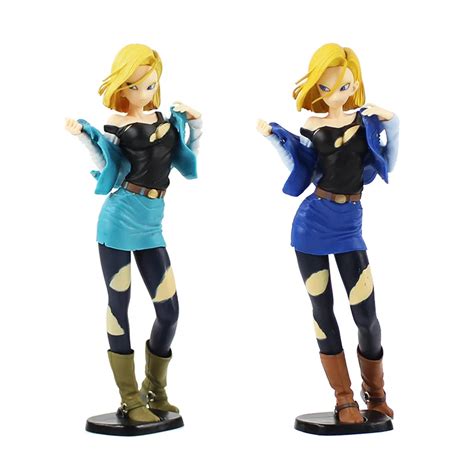 24cm Dragon Ball Z Sexy Girl Figure Toys Glitter And Glamours Android No 18 Lazuli Pvc Action