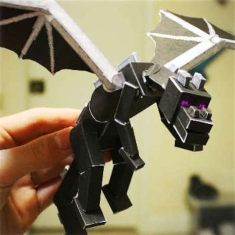Pixel Papercraft Bendable Ender Dragon
