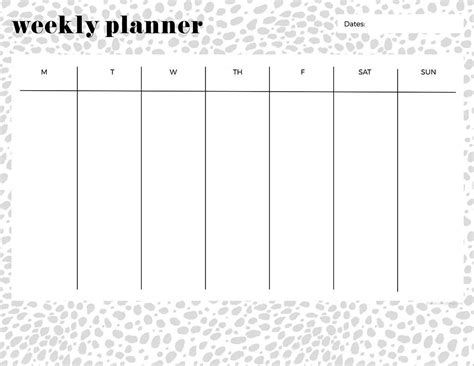 4 Week Schedule Template Photo Schedule Template Weekly Planner Riset