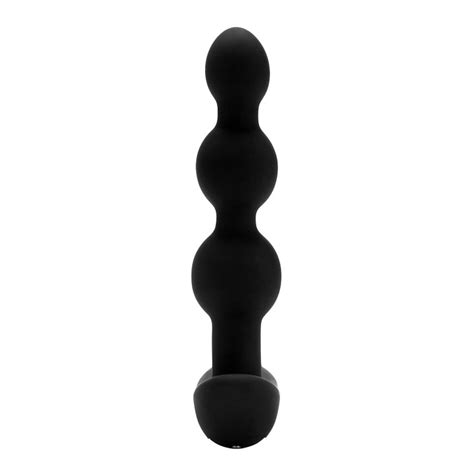 buy the triplet remote control rechargeable silicone 21 function vibrating anal beads in black