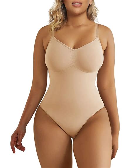 shaperx bodysuit for women tummy control shapewear seamless sculpting thong body shaper tank top