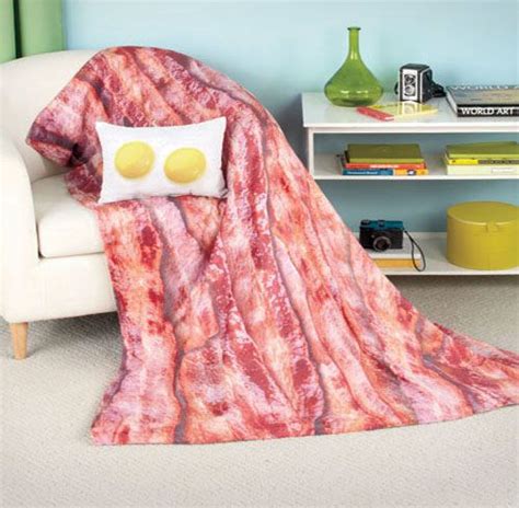 Bacon And Eggs Pillow And Blanket Pillow Set Pillows Blanket