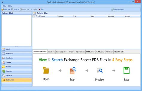 Open Exchange Server Database File And Edb Viewer Software
