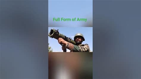 Full Form Of Army Facttender Facts Ytshorts Viralshorts Youtube
