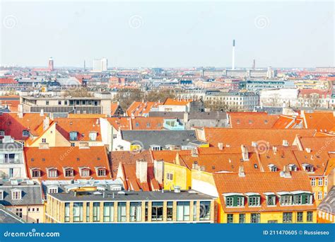 Copenhagen Rooftops Panorama Stock Image Image Of Copenhagen High