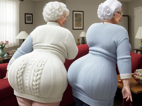 Turn Image 4k White Granny Big Booty Wide Hips Knitting