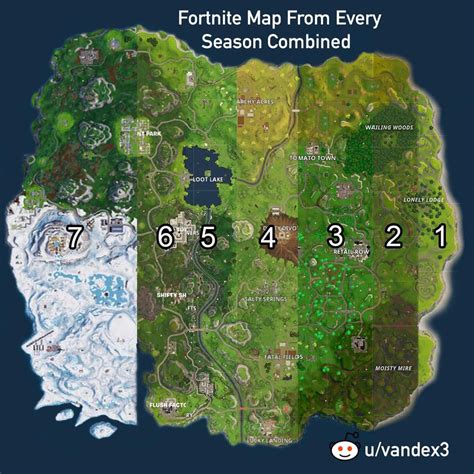 I Combined The Fortnite Battle Royale Map From Every Season Into One
