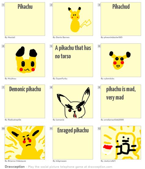 Pikachu Drawception