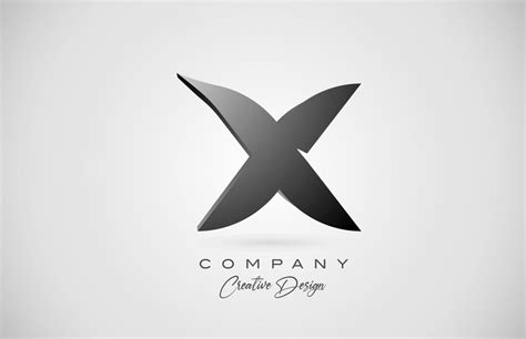 Alphabet Letter X Icon Logo In Black Gradient Creative Design For