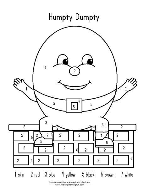 Humpty Dumpty Coloring Page - Coloring Pages For Kids And For Adults - Coloring Home
