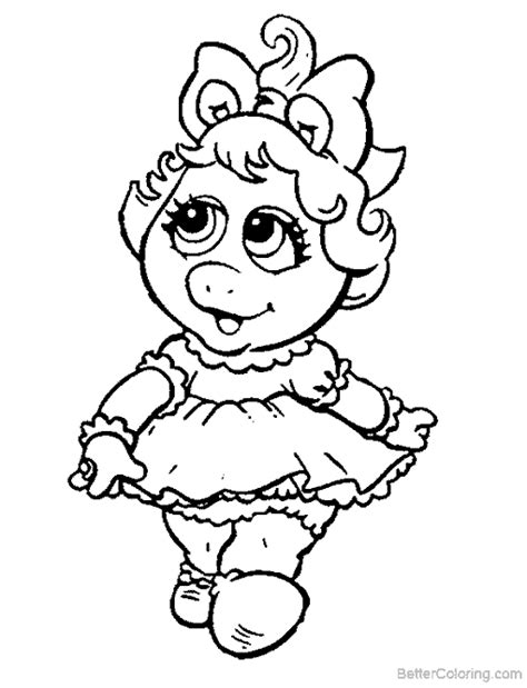 Miss Piggy Muppet Baby Coloring Page Coloring Pages